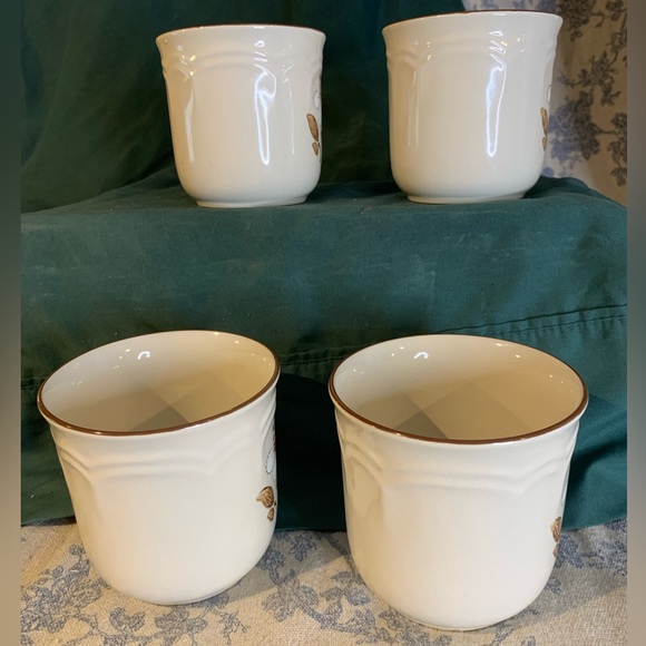 VTG Set of 4 Japan Hearthside Mayblossom Brown Cumberland Stoneware Tea Cups - Picture 6 of 13